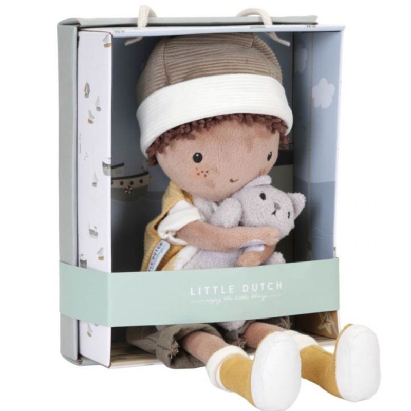 Bambolotto Morbido Jake con Gattino – Little Dutch (35 cm)