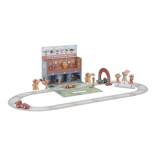 Pista da Corsa in Legno con Custodia – “Essentials” – Little Dutch