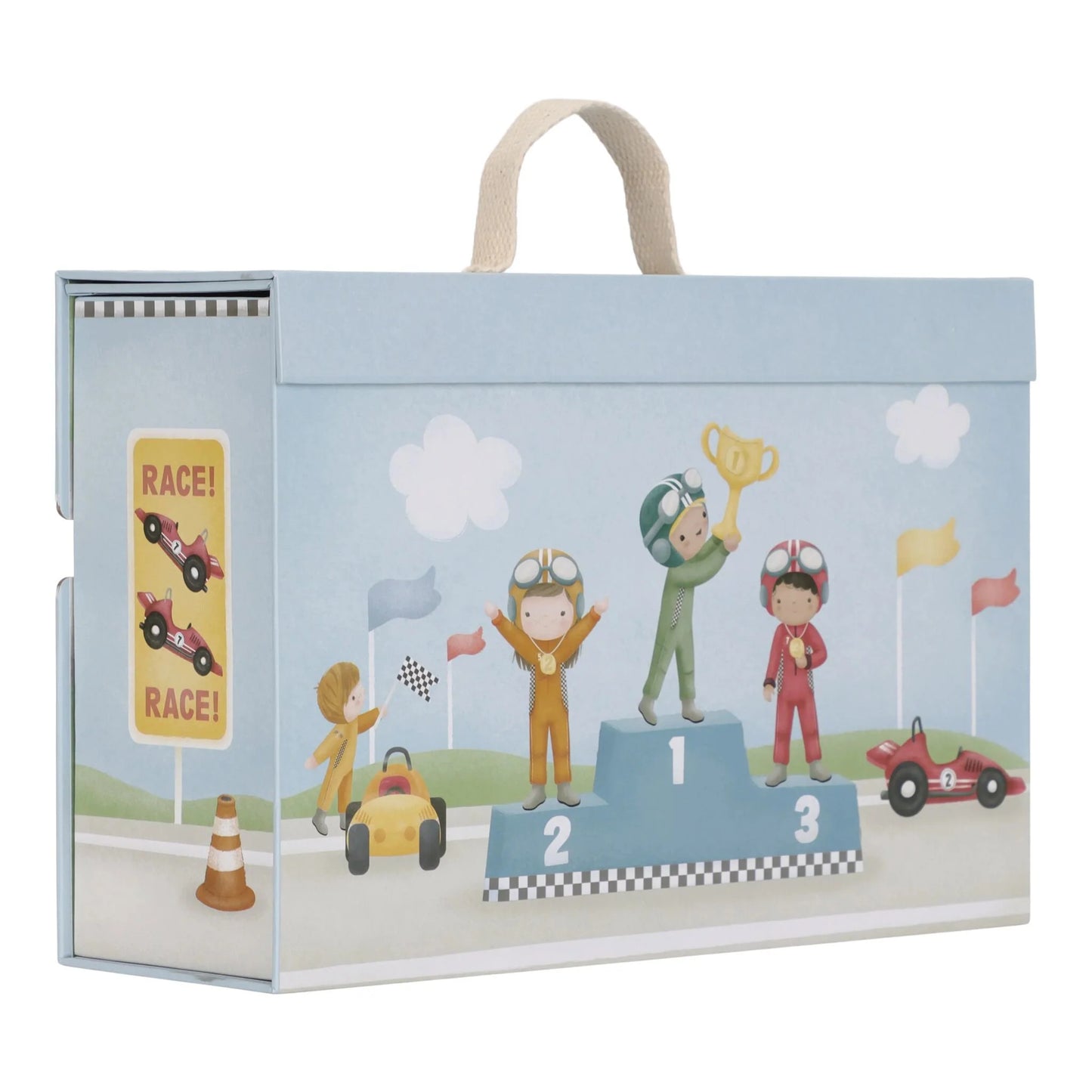 Pista da Corsa in Legno con Custodia – “Essentials” – Little Dutch