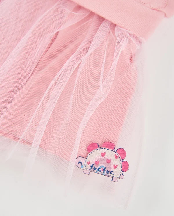 Vestito bambina in felpa con gonna in tulle - Newborn - Girl
