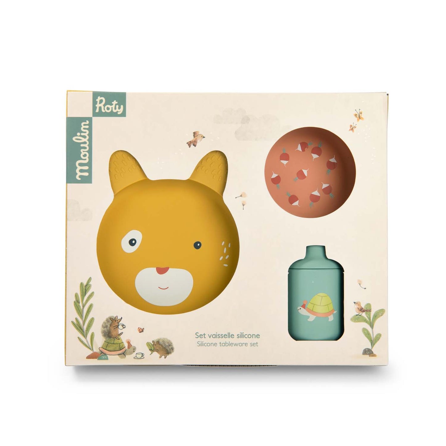 Set pranzetto silicone Trois Petits Lapins