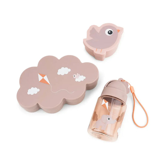Lunch box e snack con bottiglia con cannuccia - Playground