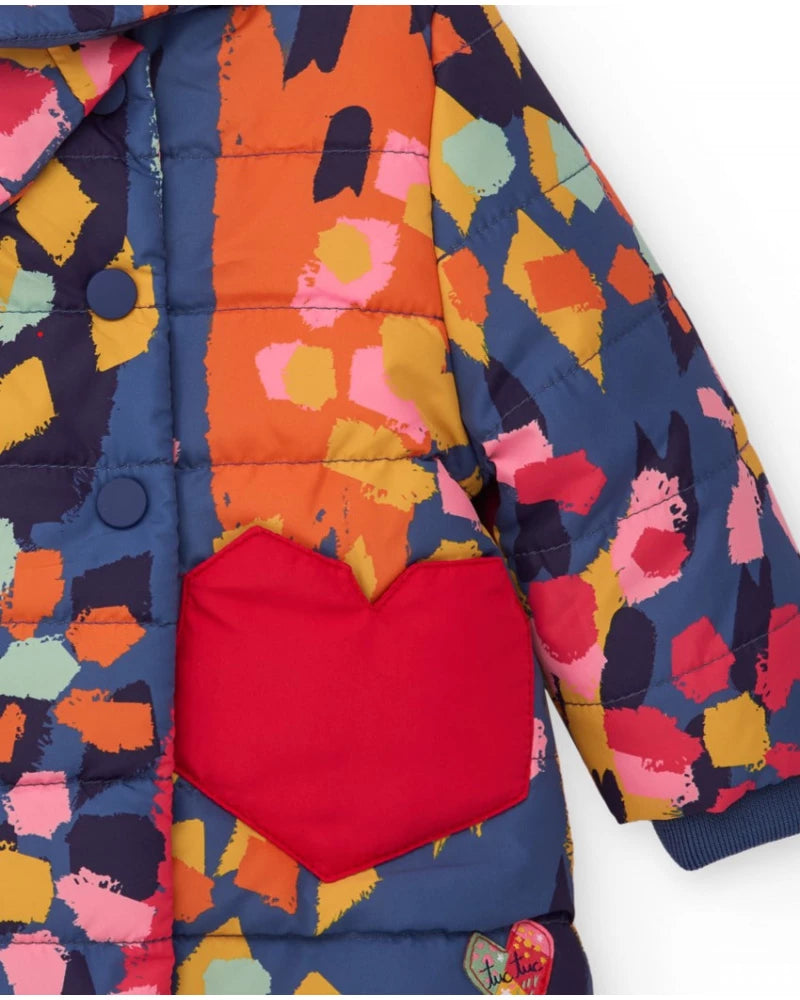 Cappotto imbottito bambina – Tasche a cuore TucTuc Girl