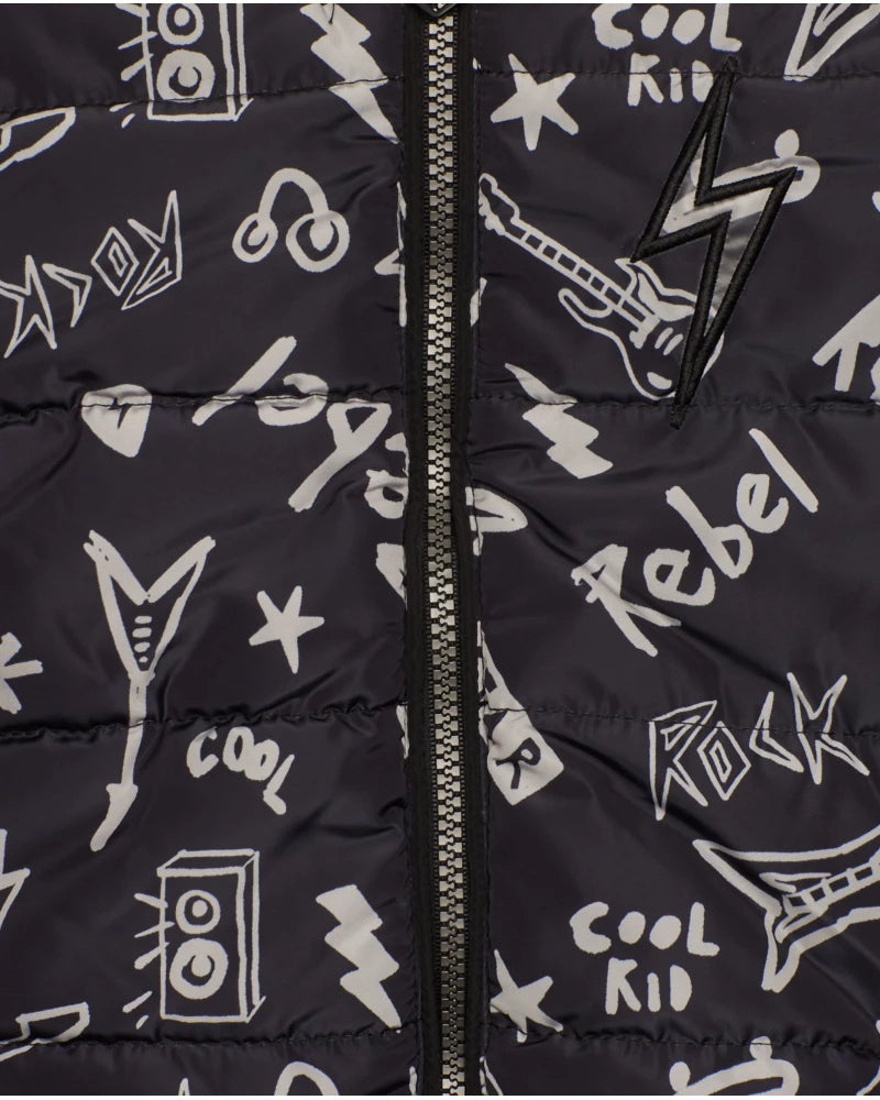 Giacca imbottita Boy TucTuc – Stile Rock con effetto luminoso