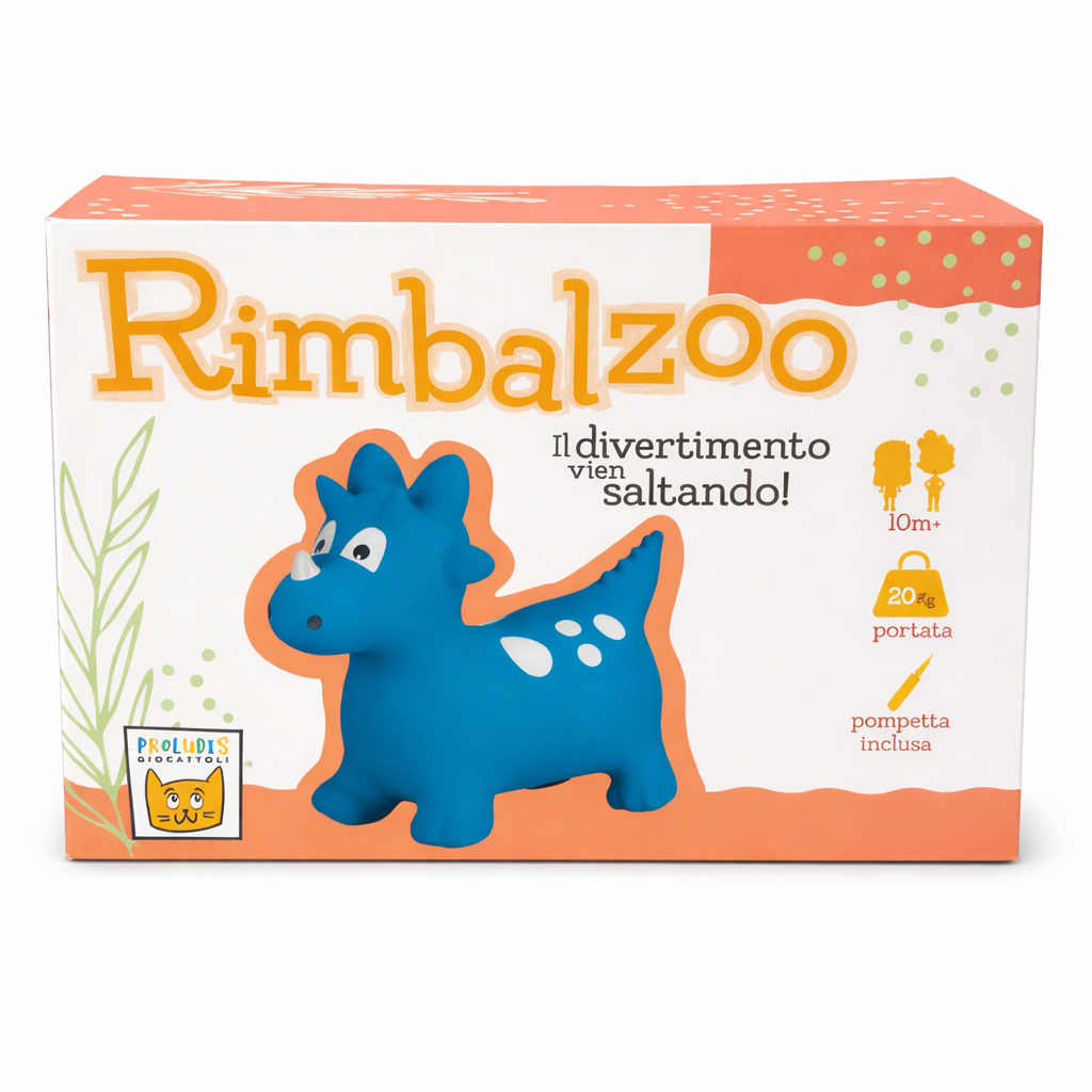 Elvira il Triceratopo – Cavalcabile Gonfiabile RimbalZoo