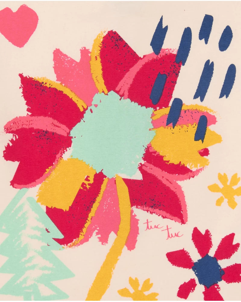Maglietta a maniche lunghe con stampa floreale - TucTuc Girl