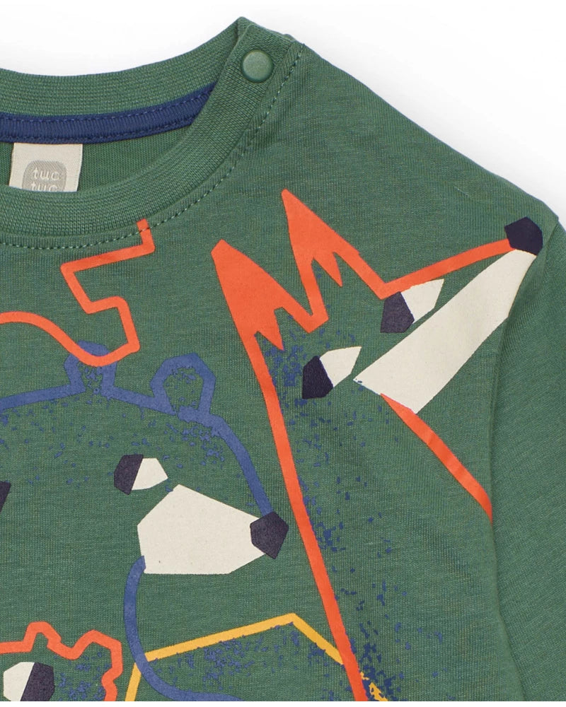 T-Shirt a maniche lunghe con stampa animali – TucTuc Boy