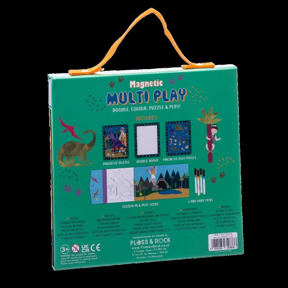 Gioco Magnetico bambini Multi Play - Dinosauri - Floss & Rock