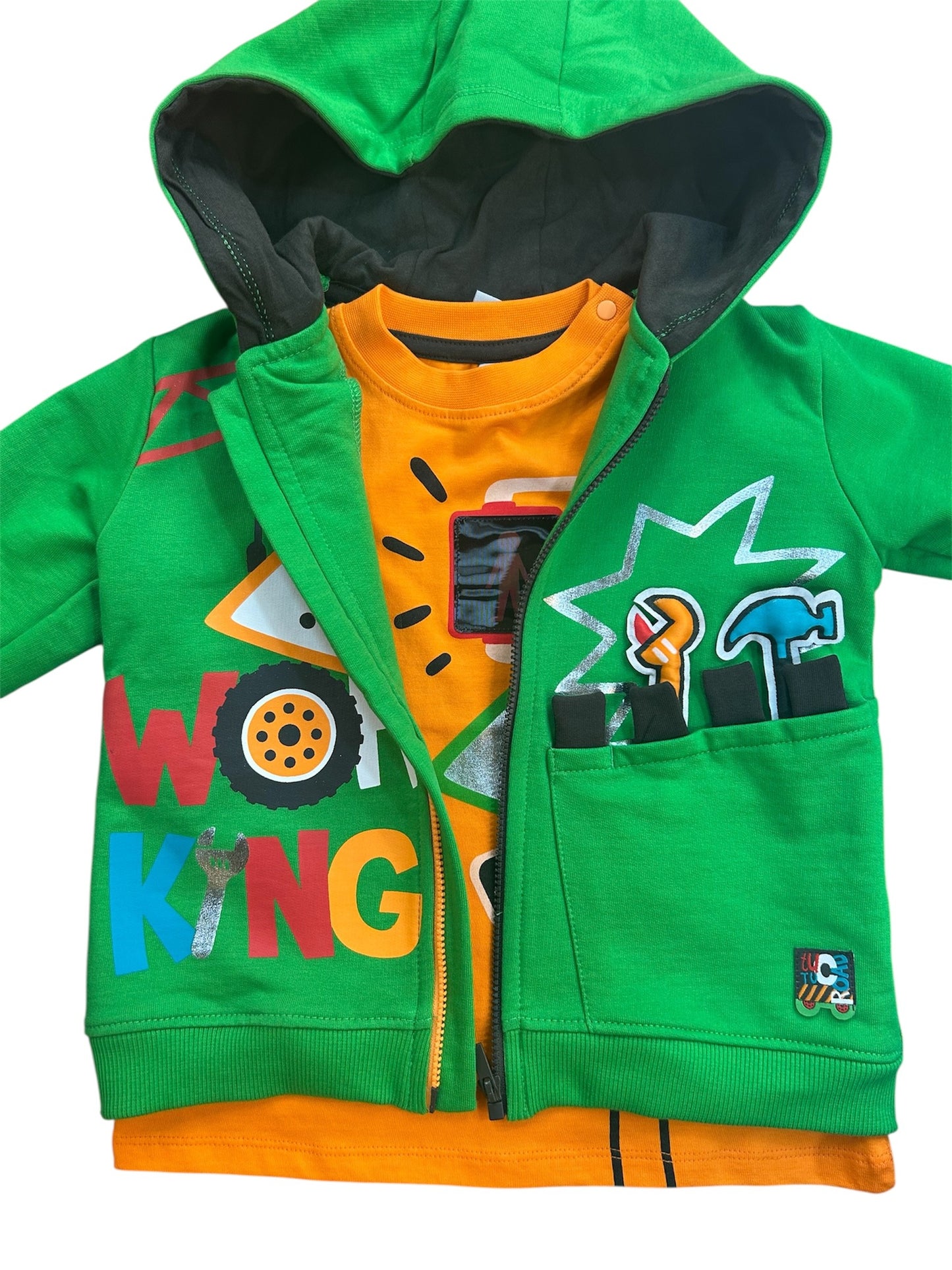 Felpa con Cappuccio Tuc Tuc Boy – Working Fun