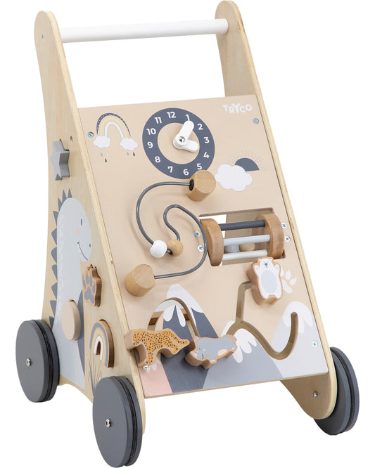 Carrello Primi Passi in Legno con Blocchi – Tryco Baby