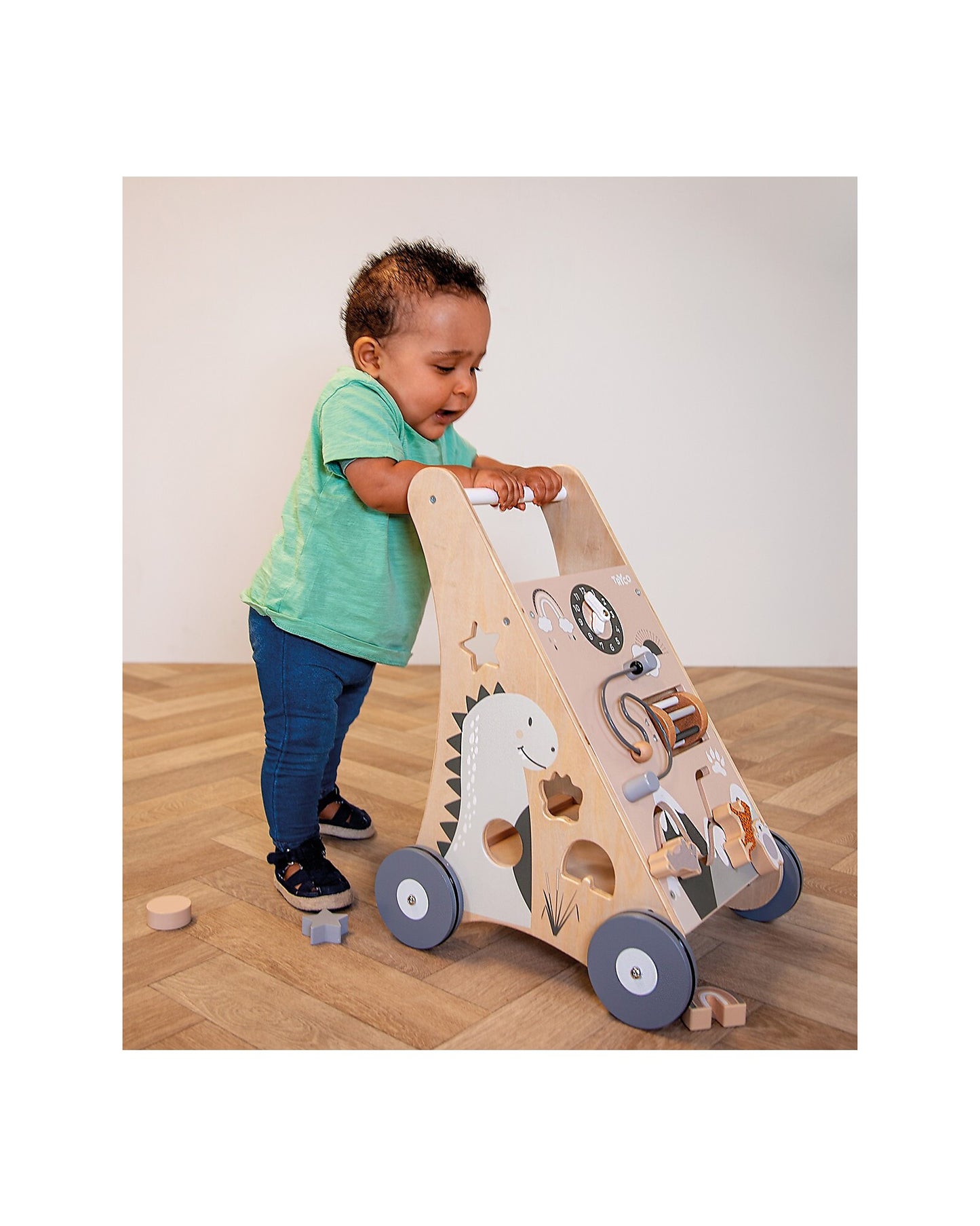 Carrello Primi Passi in Legno con Blocchi – Tryco Baby
