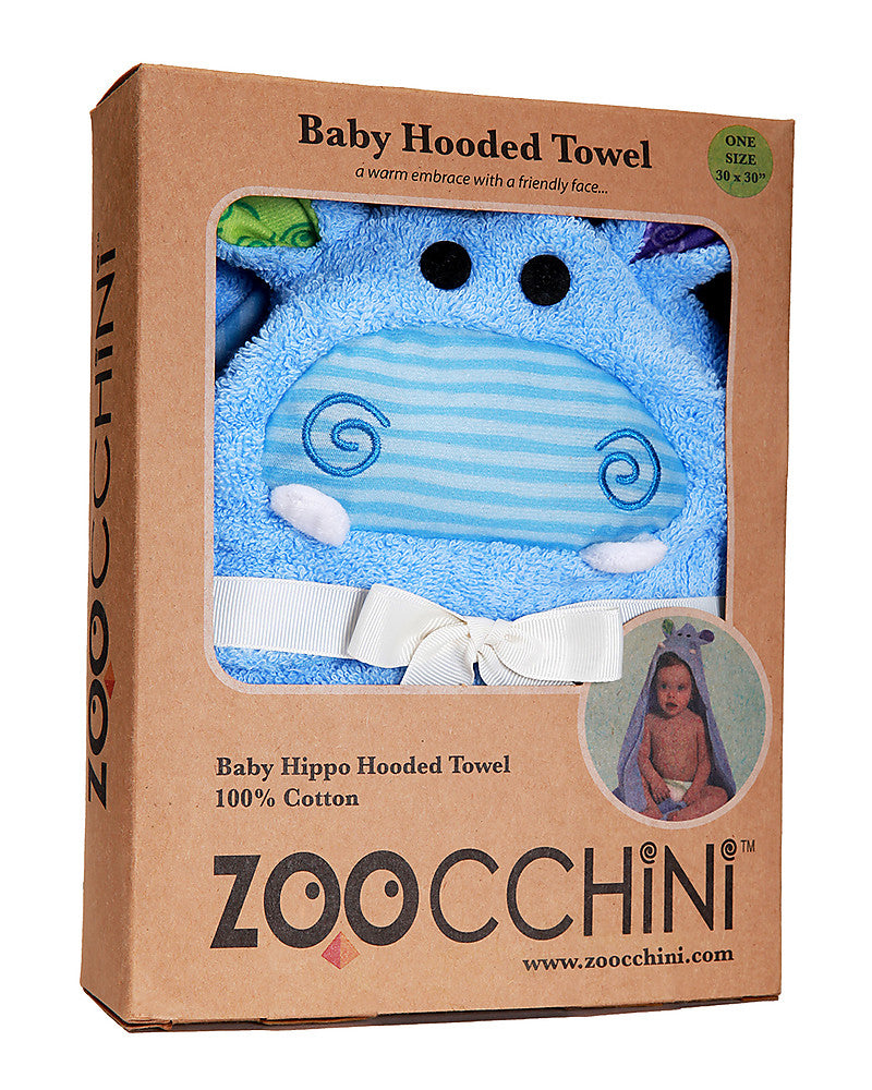 Asciugamano Baby con Cappuccio – Henry l’Ippopotamo (100% Cotone)