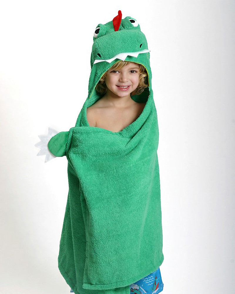 Asciugamano Bimbi con Cappuccio – Devin il Dinosauro (100% cotone)