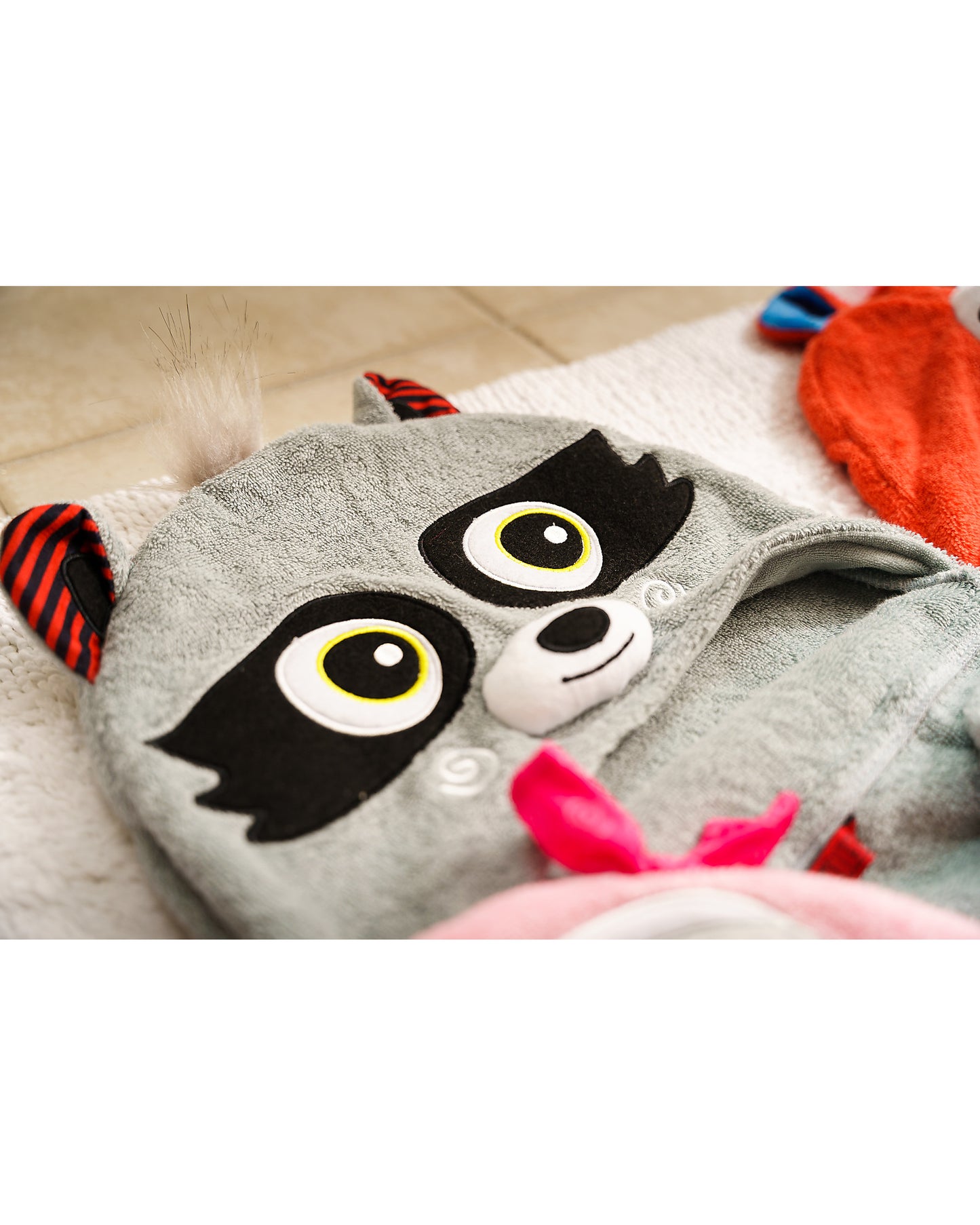 Asciugamano Bimbi con Cappuccio – Procione (100% cotone)