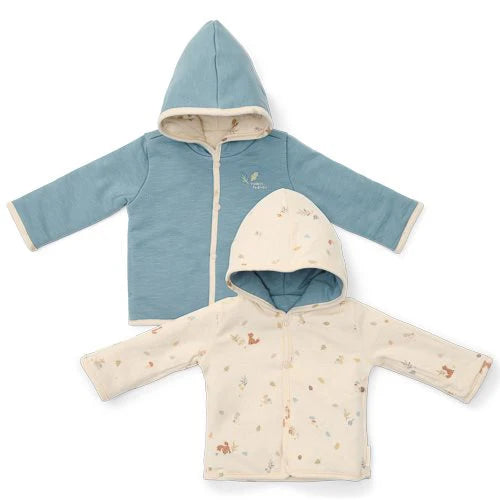 Giacchina Reversibile Blu “Forest Friends” Newborn – Little Dutch