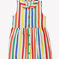 Abito smanicato Girl - cotone biologico con strisce colorate