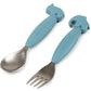 Set 2 Posate Bambino Antiscivolo Done By Deer – Forchetta e Cucchiaio in Silicone e Acciaio