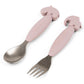 Set 2 Posate Bambino Antiscivolo Done By Deer – Forchetta e Cucchiaio in Silicone e Acciaio