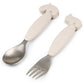 Set 2 Posate Bambino Antiscivolo Done By Deer – Forchetta e Cucchiaio in Silicone e Acciaio