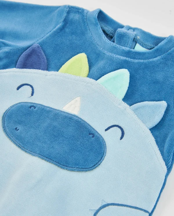 Tutina neonato in ciniglia con animaletto - Newborn