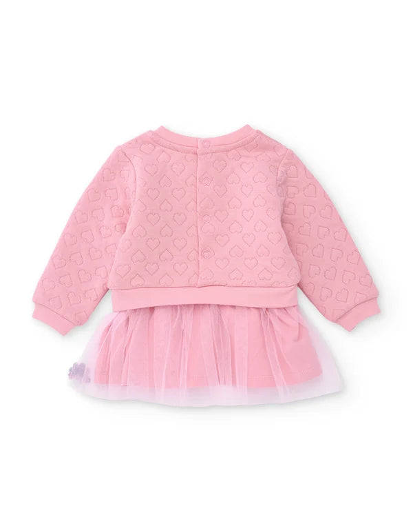 Vestito bambina in felpa con gonna in tulle - Newborn - Girl