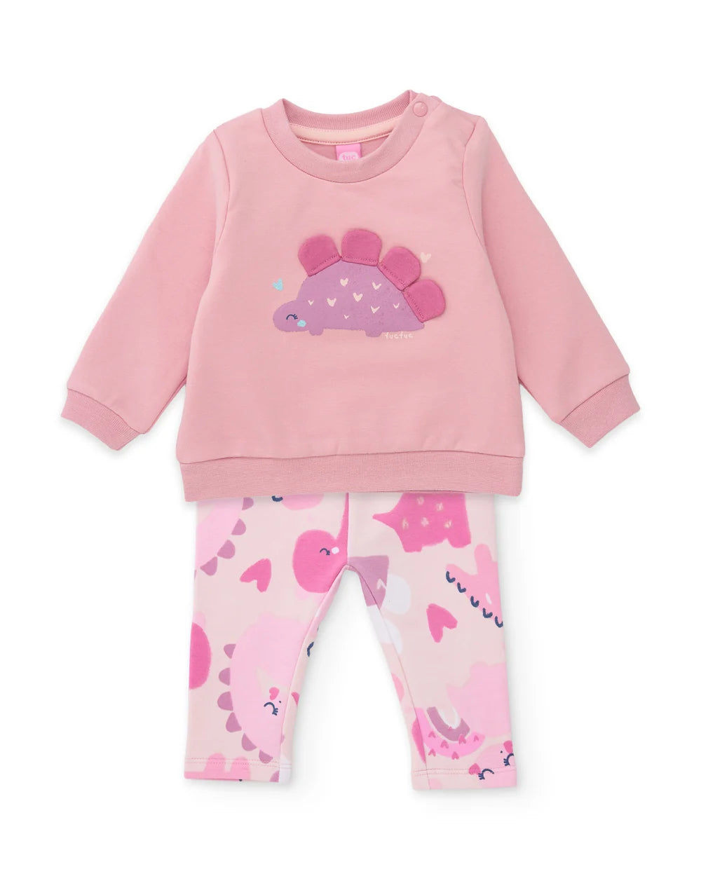 Completo neonata felpa e leggings con dinosauri - Newborn Girl
