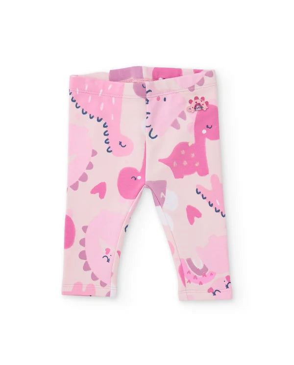 Completo neonata felpa e leggings con dinosauri - Newborn Girl