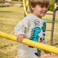 Felpa Boy in Cotone con Stampa Dinosauri Colorati