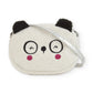 Borsa Panda Bambina in Peluche Effetto Montone con Tracolla
