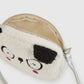 Borsa Panda Bambina in Peluche Effetto Montone con Tracolla