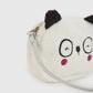 Borsa Panda Bambina in Peluche Effetto Montone con Tracolla
