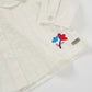 Blusa Girl Bianca in Cotone con Colletto Peter Pan e Bottoni