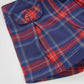 Gonna Pantalone Girl a Quadri Rossi e Blu Navy con Bottoni