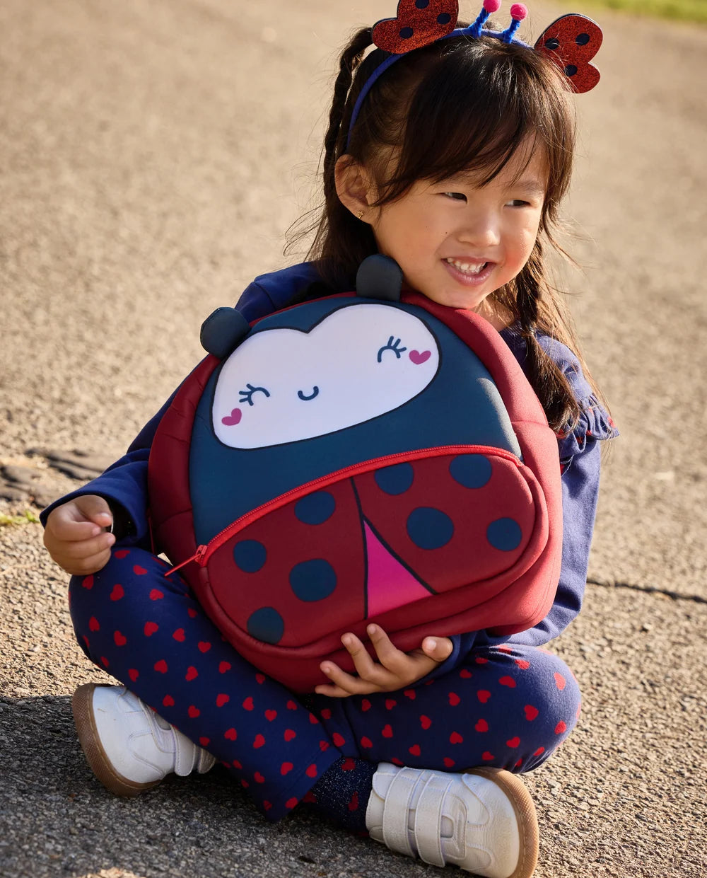 Zaino Bambina Coccinella Rosso in Neoprene con Spallacci Regolabili