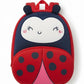 Zaino Bambina Coccinella Rosso in Neoprene con Spallacci Regolabili