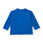 Maglia Boy Blu in Cotone con Stampa Auto – Maniche Lunghe