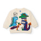 Felpa Boy in Cotone con Stampa Dinosauri Colorati