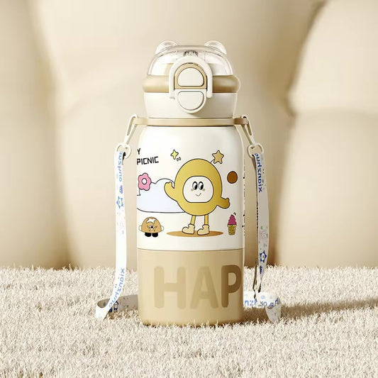 Borraccia Termica Bambini 500ml  – Acciaio Inox  3 in 1 con cannuccia