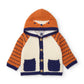 Giacca in Maglia Neonato 100% Cotone con Cappuccio e Bottoni