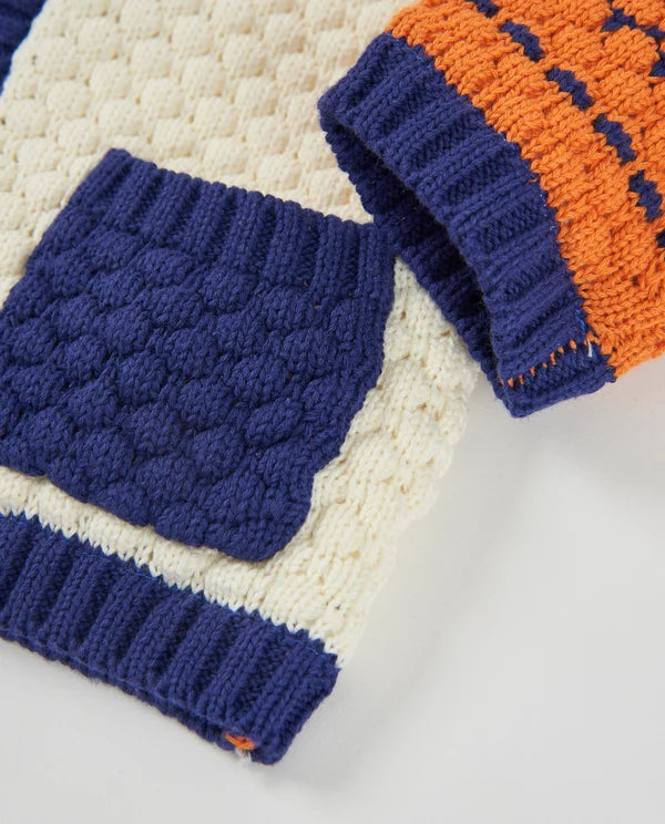 Giacca in Maglia Neonato 100% Cotone con Cappuccio e Bottoni