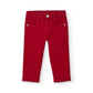 Pantaloni Boy Rossi in Cotone Elasticizzato con Tasche