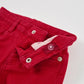 Pantaloni Boy Rossi in Cotone Elasticizzato con Tasche