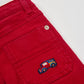 Pantaloni Boy Rossi in Cotone Elasticizzato con Tasche