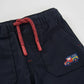 Jeans Boy Blu Navy in Cotone Elasticizzato con Ricamo Auto