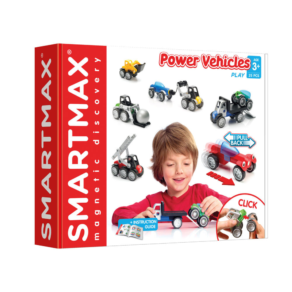 Power Vehicles – Set costruzioni magnetiche 25 pezzi