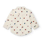 Camicia Boy Bianca in Cotone con Stampa Fantasia e Bottoni