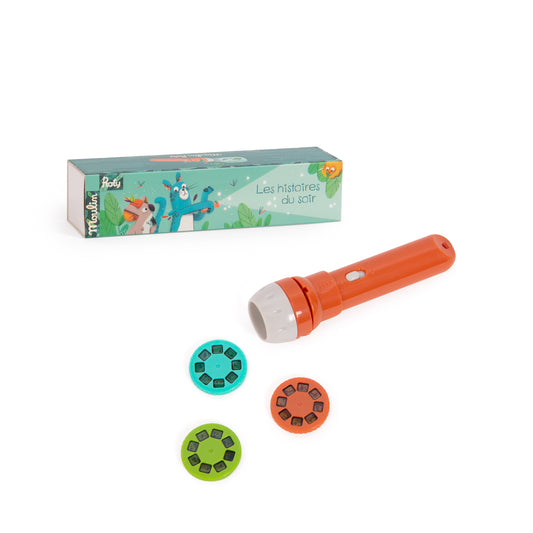 Lampada-Torcia Proietta Fiabe Moulin Roty – Storie della Buonanotte (3 Racconti)