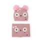 Set Girl in Tricot Rosa – Berretto con Orecchiette e Scaldacollo