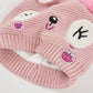 Set Girl in Tricot Rosa – Berretto con Orecchiette e Scaldacollo