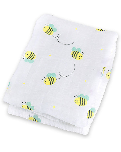 Copertina Swaddle in Mussola di Cotone 120x120 – Morbida, Traspirante e Multiuso